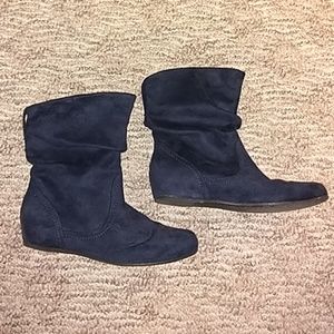 Navy Blue ankle boots